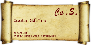 Csuta Sára névjegykártya