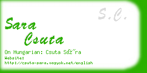 sara csuta business card